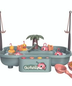 Fishing Table Top Set With Light -Gray