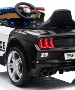 12V Police Car Ride On Black
