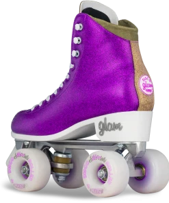 Crazy Skates Disco Glam Rollerskates Purple Glitter 35-38