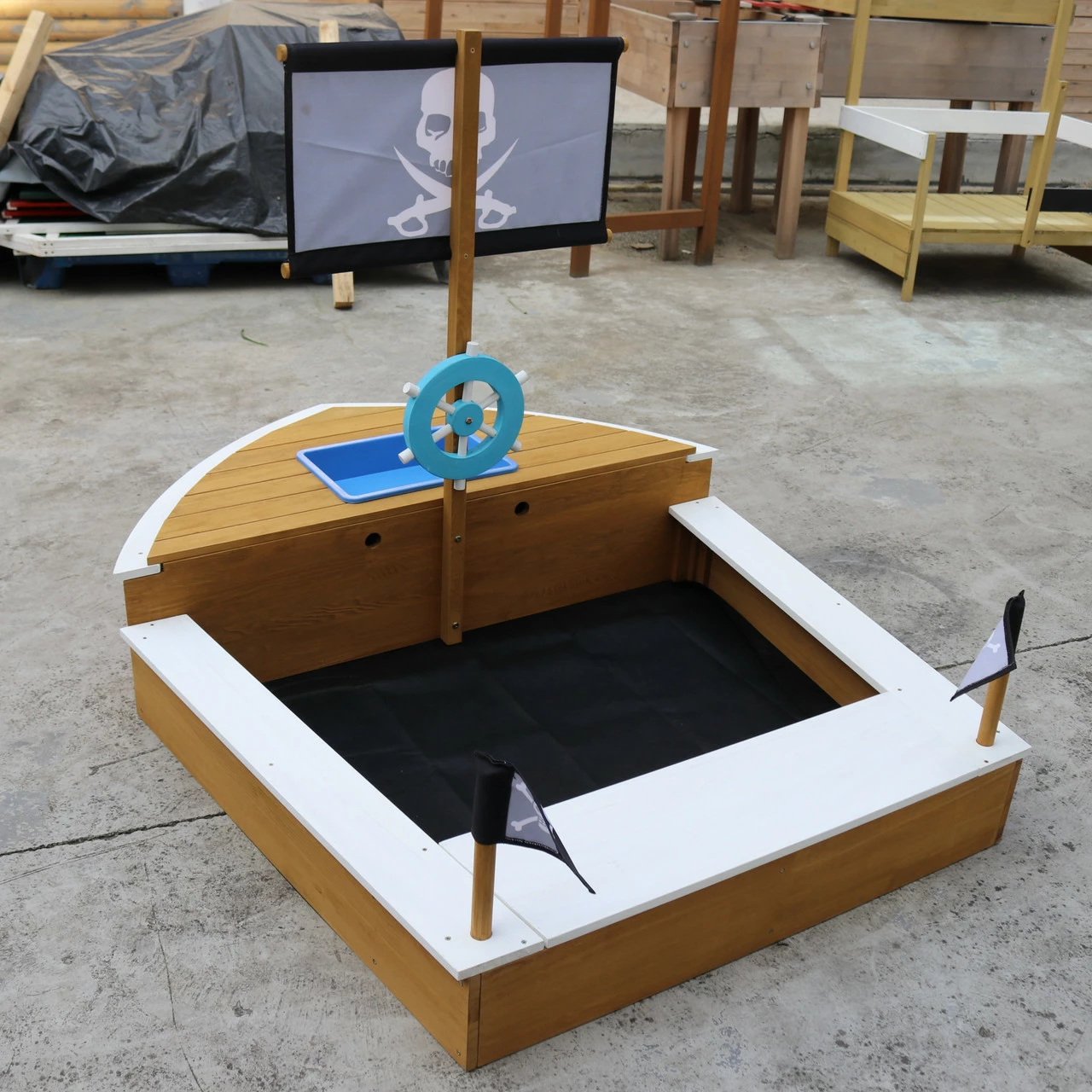 Pirate Boat Shaped Sandpit 4 Pirate Boat Shaped Sandpit - Image 2