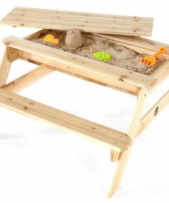 Plum Wooden Sand And Picnic Table -Little Tikes Shop 25070AB72 Plum Wooden Sand and Picnic Table Natural Open Lid 03121.1586158378