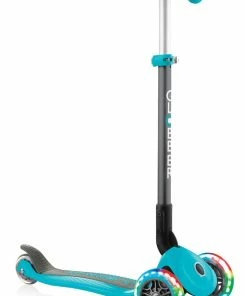 Globber Primo Foldable Scooter With Lights -Teal