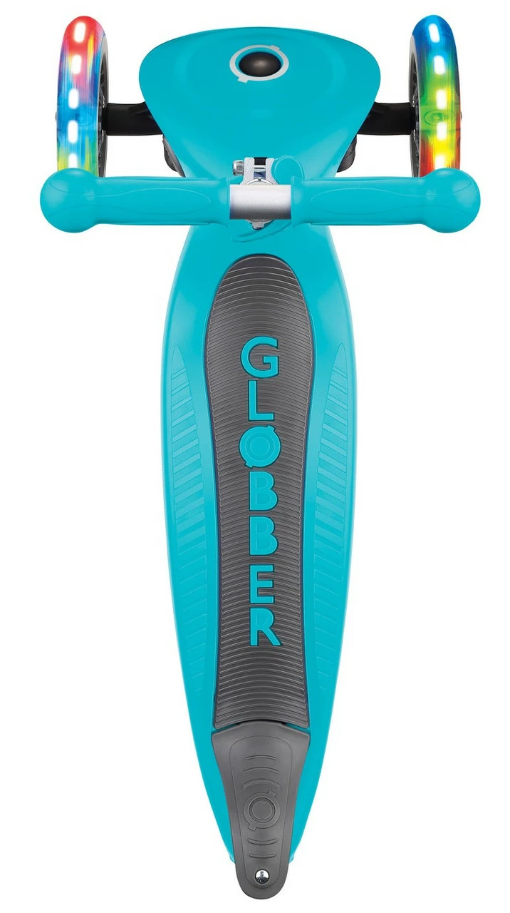 Globber Primo Foldable Scooter With Lights -Teal 5 Globber Primo Foldable Scooter With Lights -Teal - Image 3