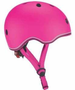 Globber Helmet With Flashing LED Light - Deep Pink - 46-51cm