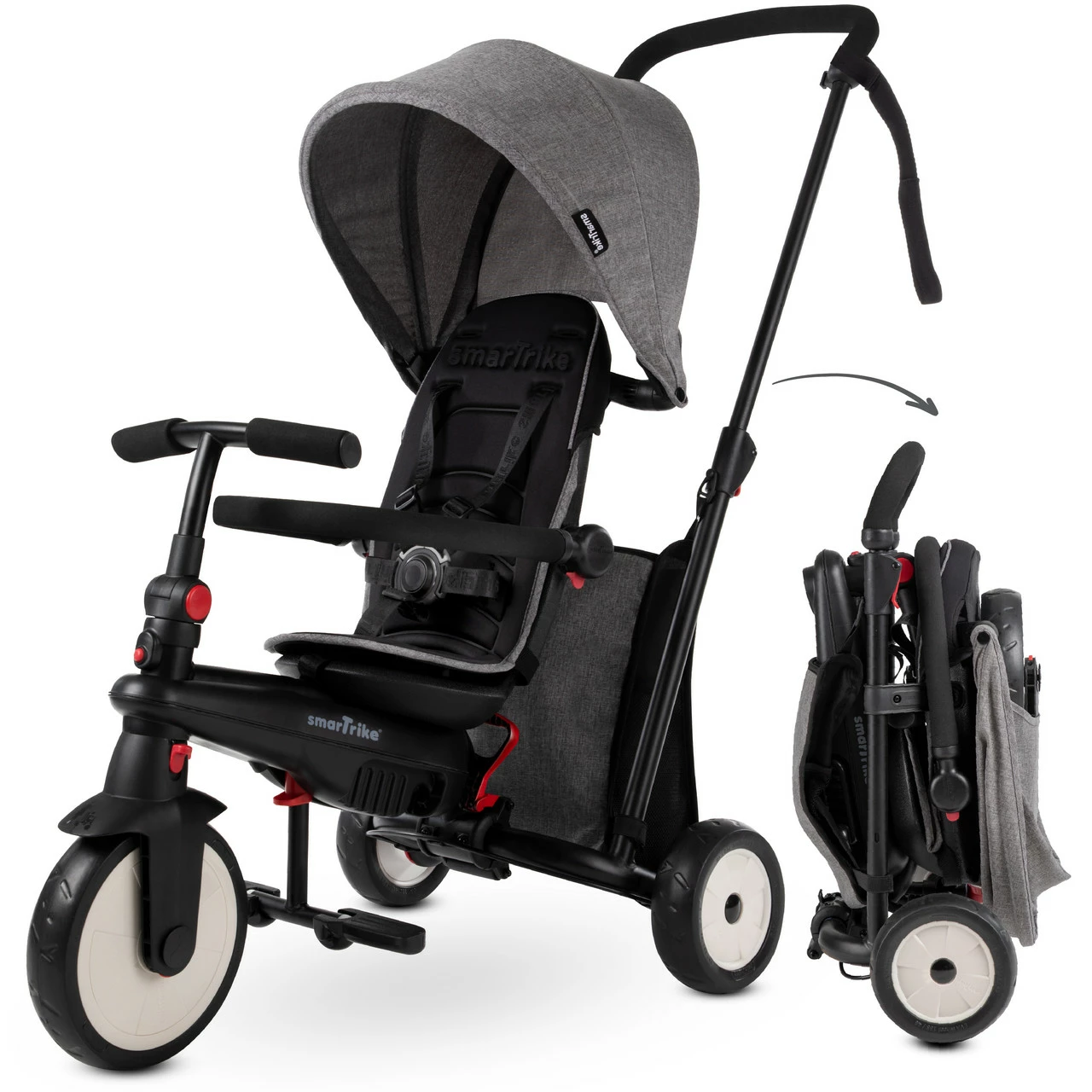 Smartrike STR3 Journey Grey - Folding Baby Tricycle 6 In 1 2 Smartrike STR3 Journey Grey - Folding Baby Tricycle 6 In 1