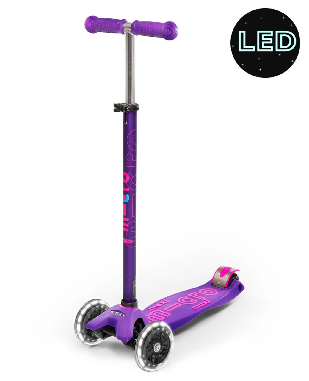 Maxi Micro Deluxe Led Scooter - Purple 6 Maxi Micro Deluxe Led Scooter - Purple - Image 4