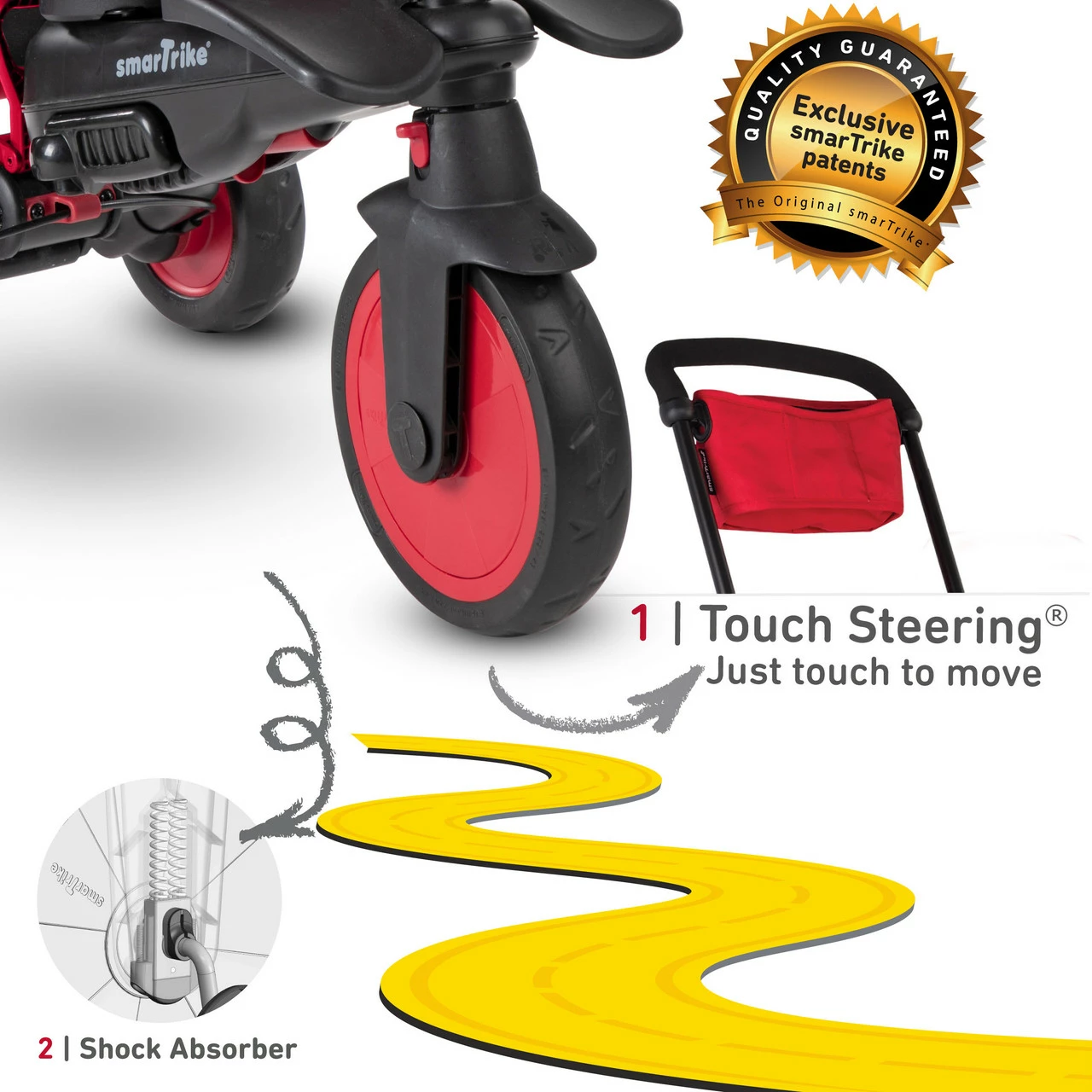 Smartrike STR7J Red - Folding Baby Tricycle 7 In 1 6 Smartrike STR7J Red - Folding Baby Tricycle 7 In 1 - Image 4